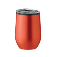 Kép 2/3 - Duplafalú úti pohár 350 ml, piros