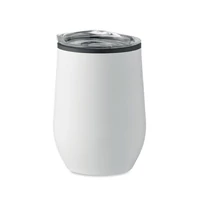 Kép 2/4 - Duplafalú úti pohár 350 ml, fehér