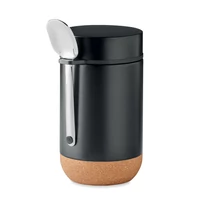 Kép 1/5 - Duplafalú termoszedény 400 ml, fekete