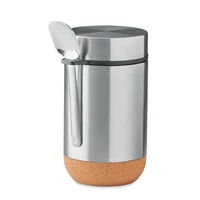 Kép 5/5 - Duplafalú termoszedény 400 ml, ezüst