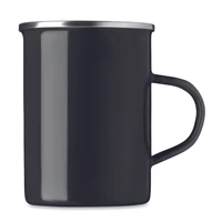Kép 2/3 - Silver Zománcozott fém bögre 550 ml, fekete