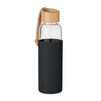 Kép 1/2 - Üvegpalack szilikon tok,500 ml, fekete