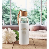 Kép 2/3 - Üvegpalack szilikon tok,500 ml, fehér