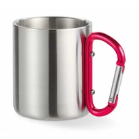 Kép 1/3 - TRUMBO Duplafalú bögre/karabiner fül, piros
