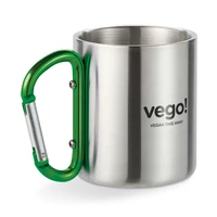 Kép 3/4 - TRUMBO Duplafalú bögre/karabiner fül, zöld