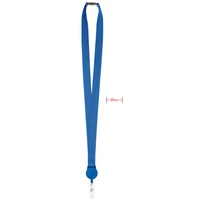 Kép 1/3 - Zip lanyard Nyakpánt kihúzható tartóval, királykék