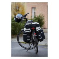 Kép 5/5 - BIKE háromrészes biciklis táska szett, fekete, szürke