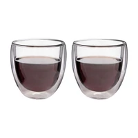 Kép 4/7 - DRINK LINE duplafalú üveg pohárszett, átlátszó