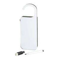 Kép 1/3 - DO NOT DISTURB LED-es ajtókilincs akasztó, fehér, fekete