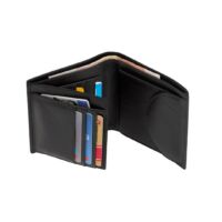 Kép 1/4 - DOW JONES bőr pénztárca, fekete