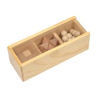Kép 1/3 - BRAIN POWER puzzle játék szett, barna