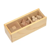 Kép 2/3 - BRAIN POWER puzzle játék szett, barna