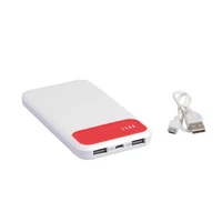 Kép 1/4 - SILICON VALLEY powerbank, fehér, vörös