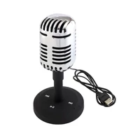 Kép 1/4 - MICROPHONE bluetooth hangszóró retro stílusban, fekete