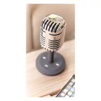 Kép 4/4 - MICROPHONE bluetooth hangszóró retro stílusban, fekete