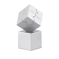 Kép 1/14 - KUBZLE 3D-s fém kirakós játék, matt ezüst