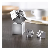 Kép 3/14 - KUBZLE 3D-s fém kirakós játék, matt ezüst