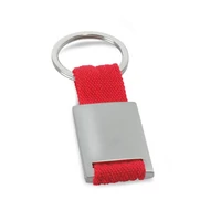 Kép 1/8 - TECH Téglalap alakú fém kulcstartó, piros