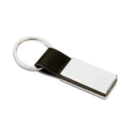 Kép 1/5 - RECTANGLO PU és fém kulcstartó, fekete