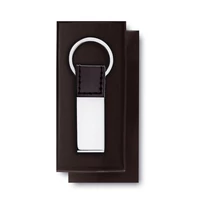 Kép 5/5 - RECTANGLO PU és fém kulcstartó, fekete