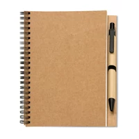 Kép 5/7 - BLOQUERO Jegyzetfüzet és toll, beige