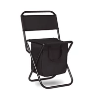 Kép 1/7 - SIT & DRINK Összehajtható szék + hűtőtáska , fekete