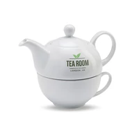 Kép 6/11 - TEA TIME Teáskanna csészével, 400 ml, fehér