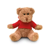 Kép 1/6 - JOHNNY Pólót viselő plüss maci, piros