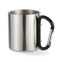Kép 1/5 - TRUMBO Duplafalú bögre/karabiner fül, fekete