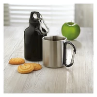 Kép 3/5 - TRUMBO Duplafalú bögre/karabiner fül, fekete