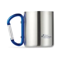 Kép 6/8 - TRUMBO Duplafalú bögre/karabiner fül, kék