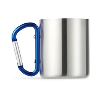Kép 7/8 - TRUMBO Duplafalú bögre/karabiner fül, kék