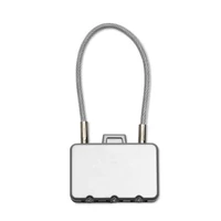 Kép 1/7 - THREECODE Bőrönd lakat, matt ezüst