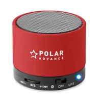 Kép 4/4 - ROUND BASS Kerek Bluetooth hangszóró, piros