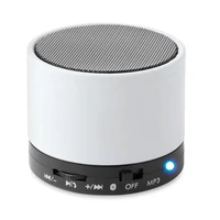 Kép 1/3 - ROUND BASS Kerek Bluetooth hangszóró, fehér