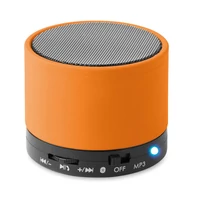 Kép 1/11 - ROUND BASS Kerek Bluetooth hangszóró, narancssárga