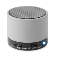Kép 1/5 - ROUND BASS Kerek Bluetooth hangszóró, matt ezüst