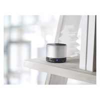 Kép 3/5 - ROUND BASS Kerek Bluetooth hangszóró, matt ezüst