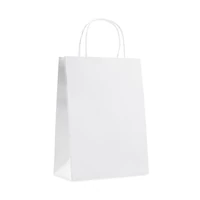 Kép 1/5 - PAPER MEDIUM Papír ajándéktáska. Közepes, fehér