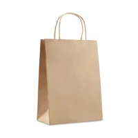 Kép 1/7 - PAPER MEDIUM Papír ajándéktáska. Közepes, beige