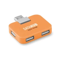 Kép 3/6 - SQUARE 4 portos USB hub, narancssárga