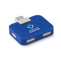 Kép 3/4 - SQUARE 4 portos USB hub, királykék