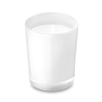 Kép 7/10 - SELIGHT Kis gyertya üveg tartóban, fehér