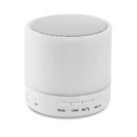 Kép 1/8 - ROUND WHITE Kerek Bluetooth hangszóró, fehér