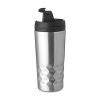 Kép 1/7 - TAMPAS Duplafalú úti bögre 280 ml, matt ezüst