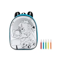 Kép 6/9 - BACKSKETCHY Hátitáska 5 filctollal, türkizkék