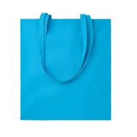 Kép 1/5 - COTTONEL COLOUR + Pamut bevásárlótáska, 140 g., türkizkék
