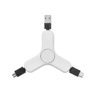 Kép 1/10 - SPINCABLE 3 az 1-ben töltőkábel spinner, fehér