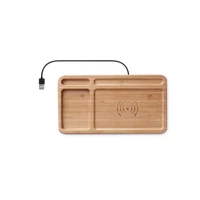 Kép 1/9 - CLEANDESK Vez.nélk. töltő / rendszerező, fa