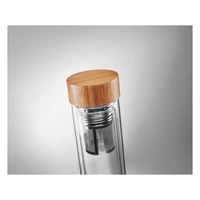Kép 10/11 - BATUMI GLASS Duplafalú üveg palack, 420 ml, átlátszó